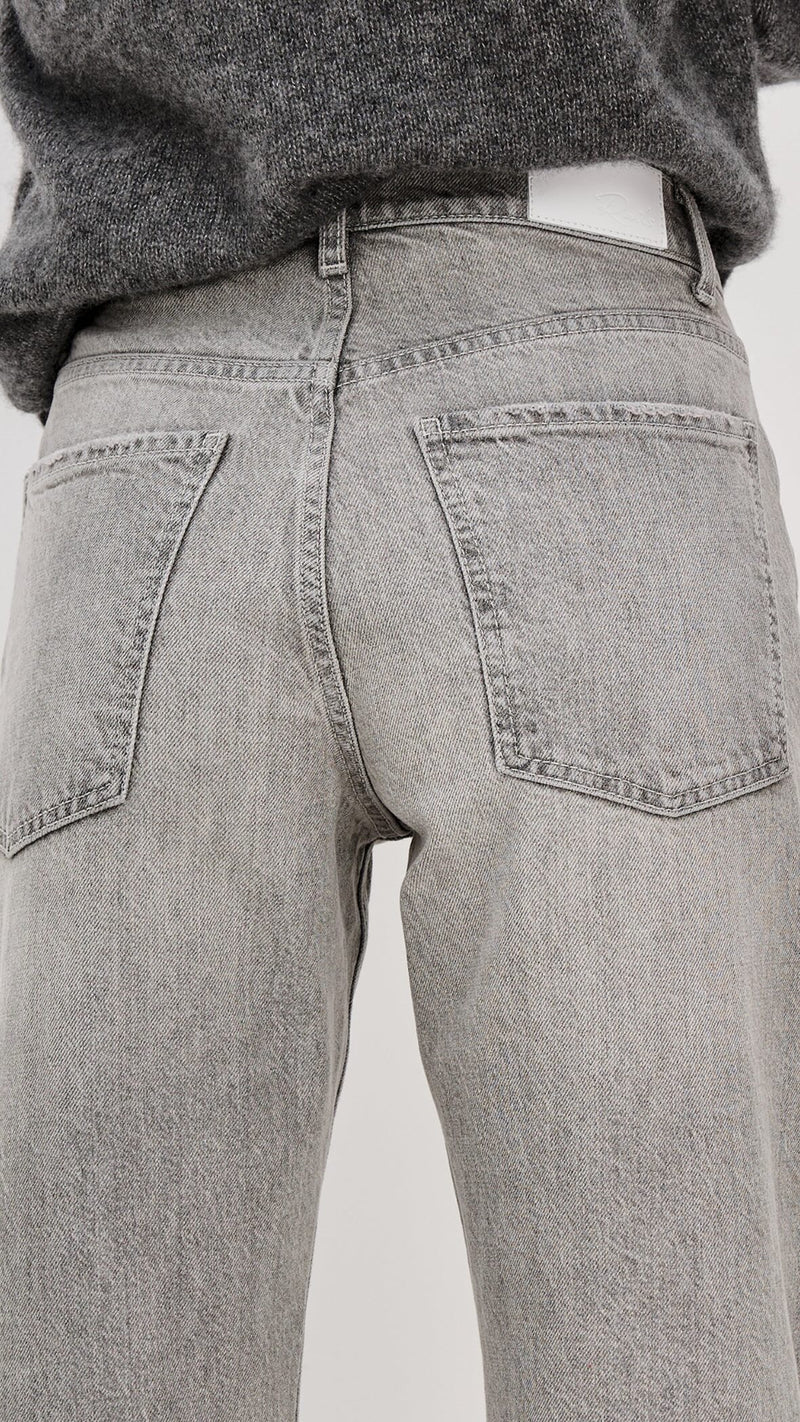 Del Mar Boyfriend Stone Grey Studded