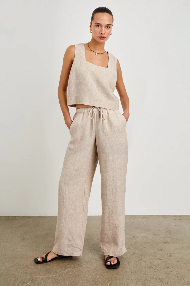 Akira Top Heathered Flax