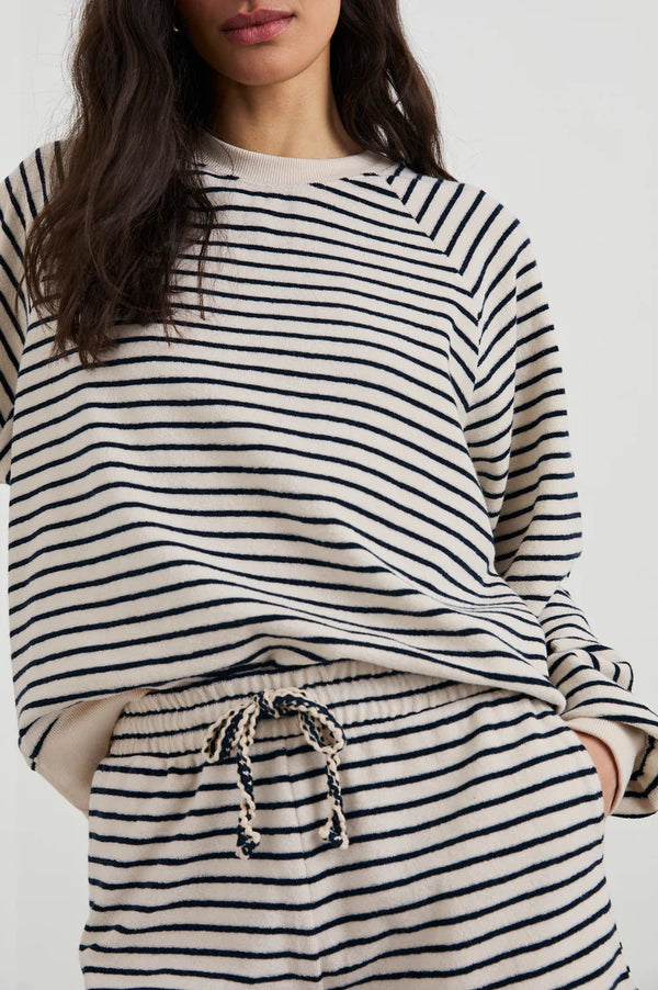 Theron Sweatshirt Sailor Stripe Terry Towel