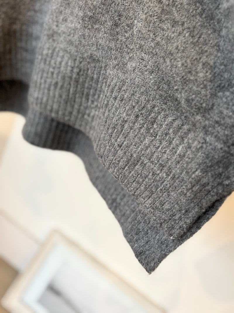 MIRACLE /TURTLE NECK KNIT /GRAY