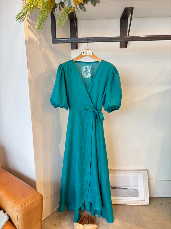 TWOKEYS /puff sleeve dress /IVY GREEN