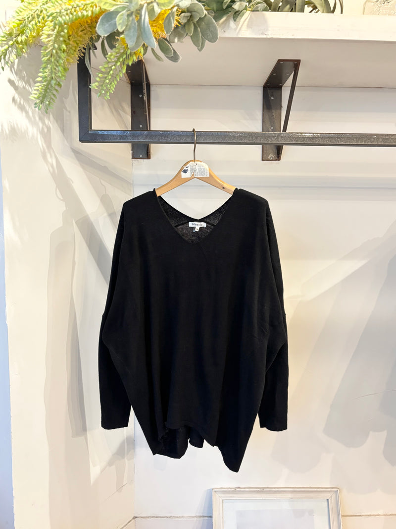 MIRACLE DOLMAN KNIT /BLACK