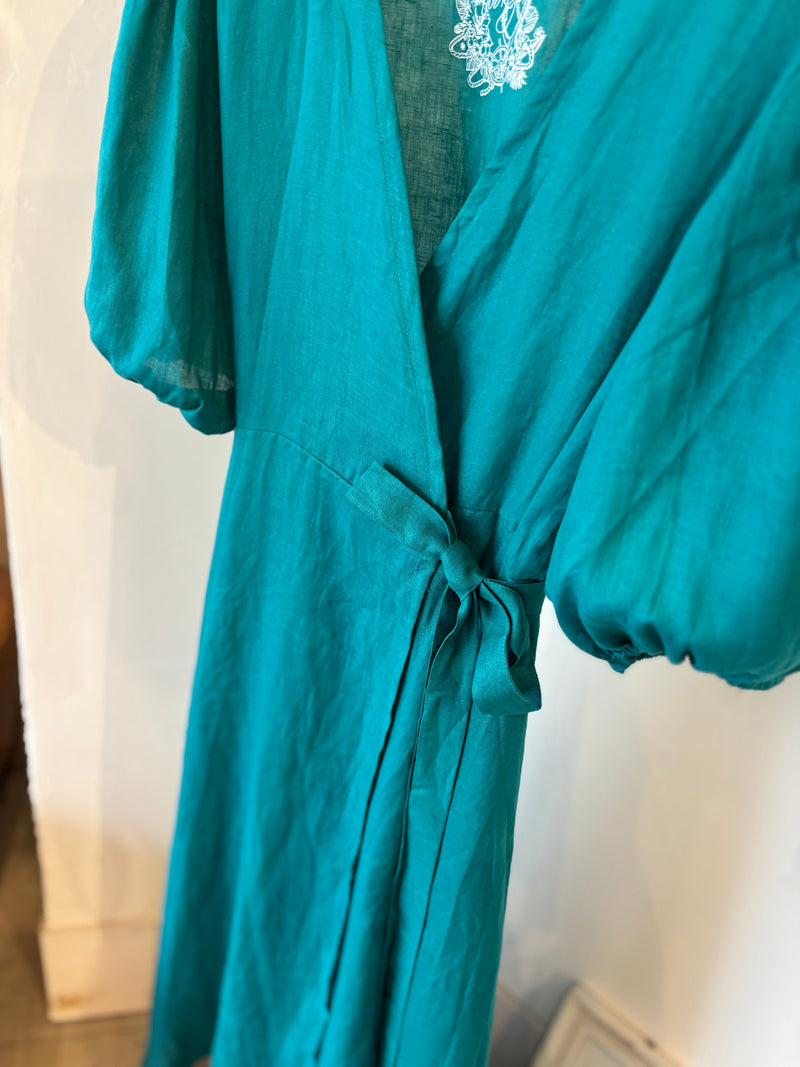 TWOKEYS /puff sleeve dress /IVY GREEN