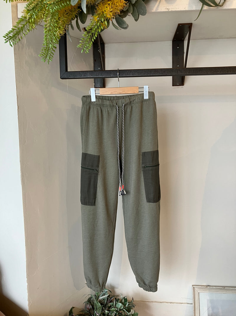 MIXED MEDIA CARGO PANT FERN FER