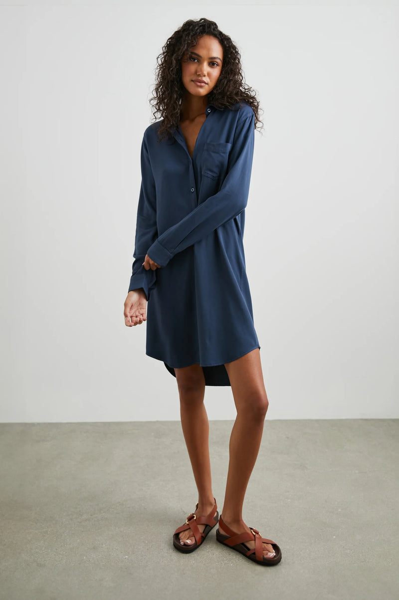 Sawyer Dress Navy  Eco