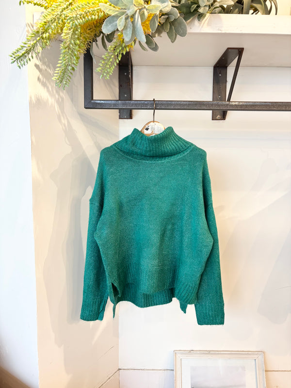 MIRACLE /TURTLE NECK KNIT /Green