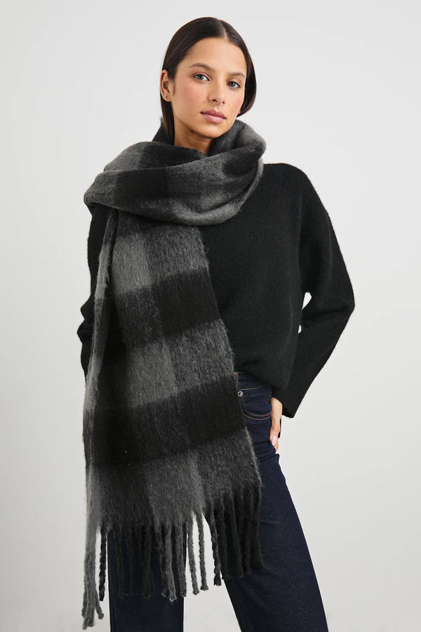 Oslo Scarf Charcoal Black