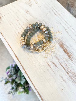 Girty's Keyselect / Green GOLD  chain bracelet
