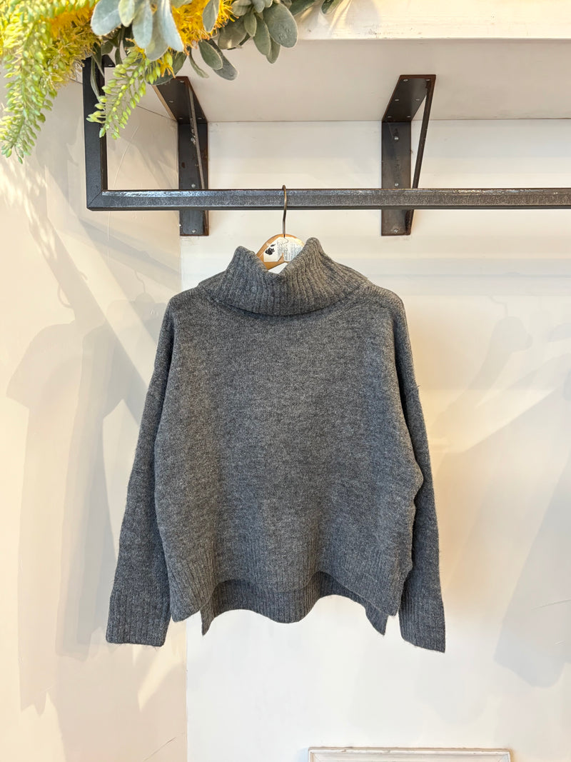 MIRACLE /TURTLE NECK KNIT /GRAY