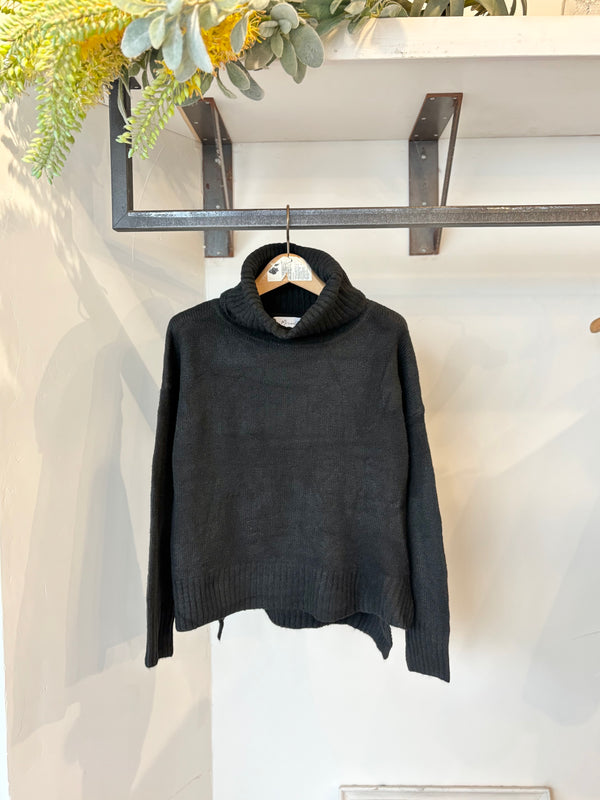 MIRACLE TURTLE NECK KNIT /BLACK