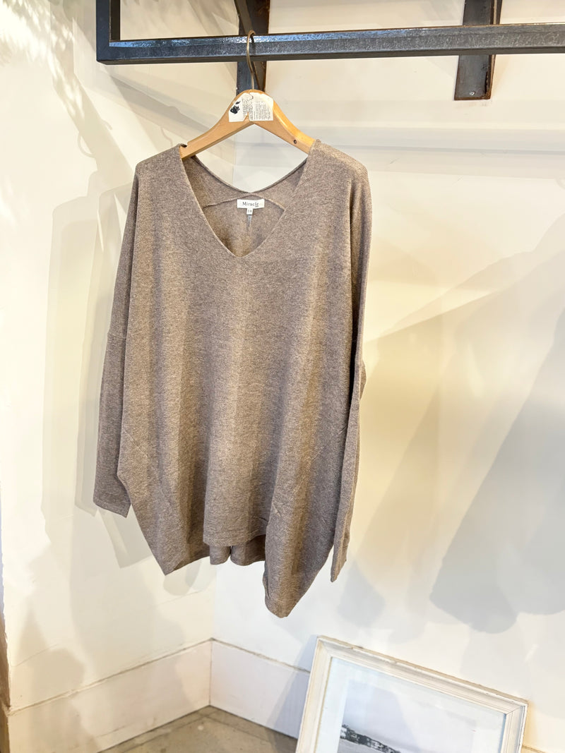 MIRACLE DOLMAN KNIT /MOCA