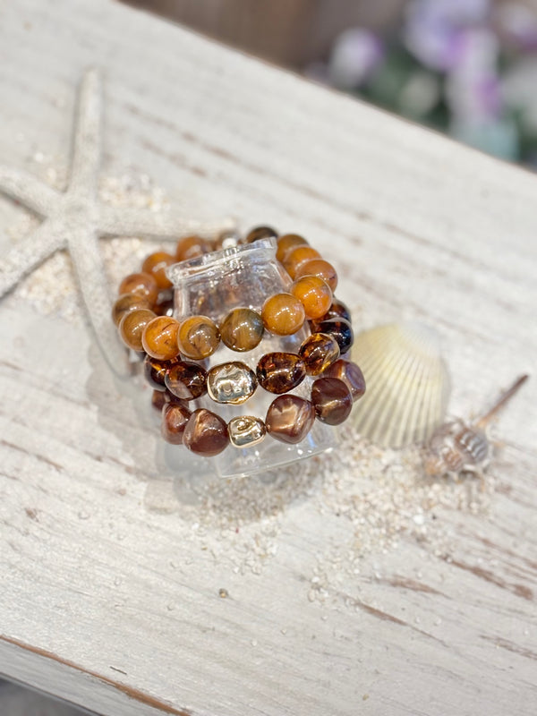 Girty's Keyselect bracelet /drop bees brown