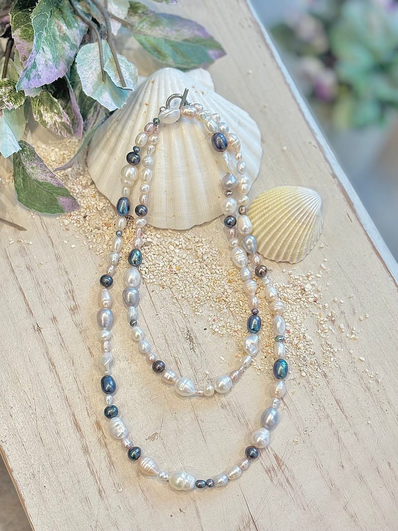 Girty's Key Select 「moyul」                necklace/ freshwater pearl /Blue/long