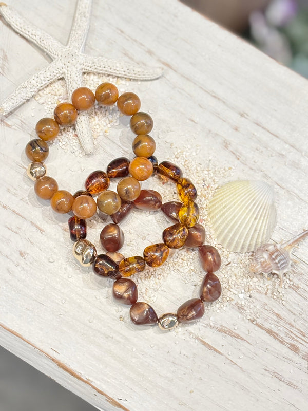 Girty's Keyselect bracelet /drop bees brown