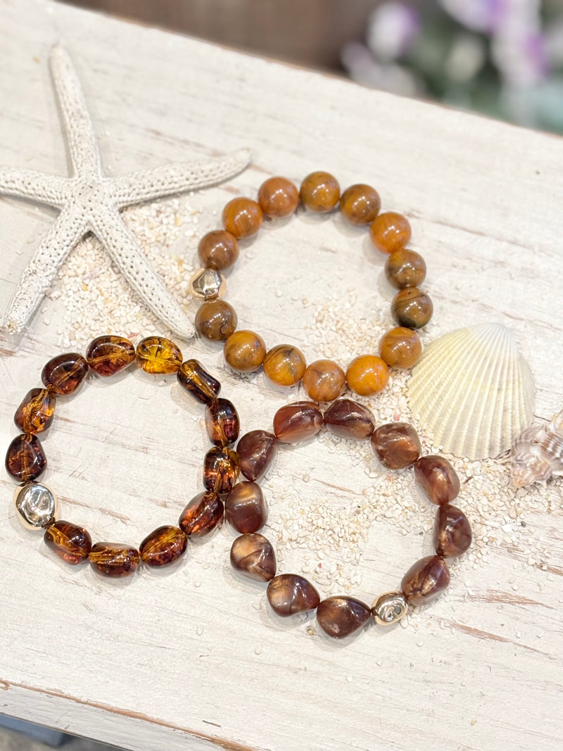 Girty's Keyselect bracelet /drop bees brown