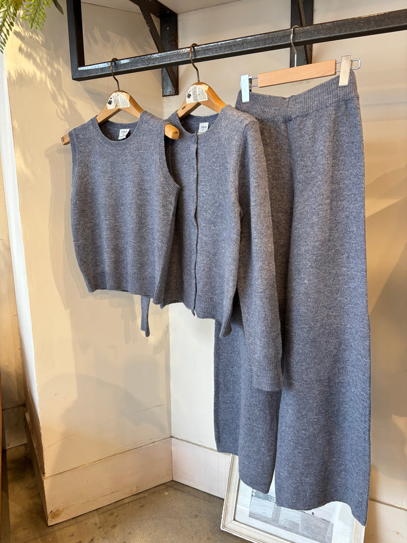CIELO Knit cardigan /gray BLUE