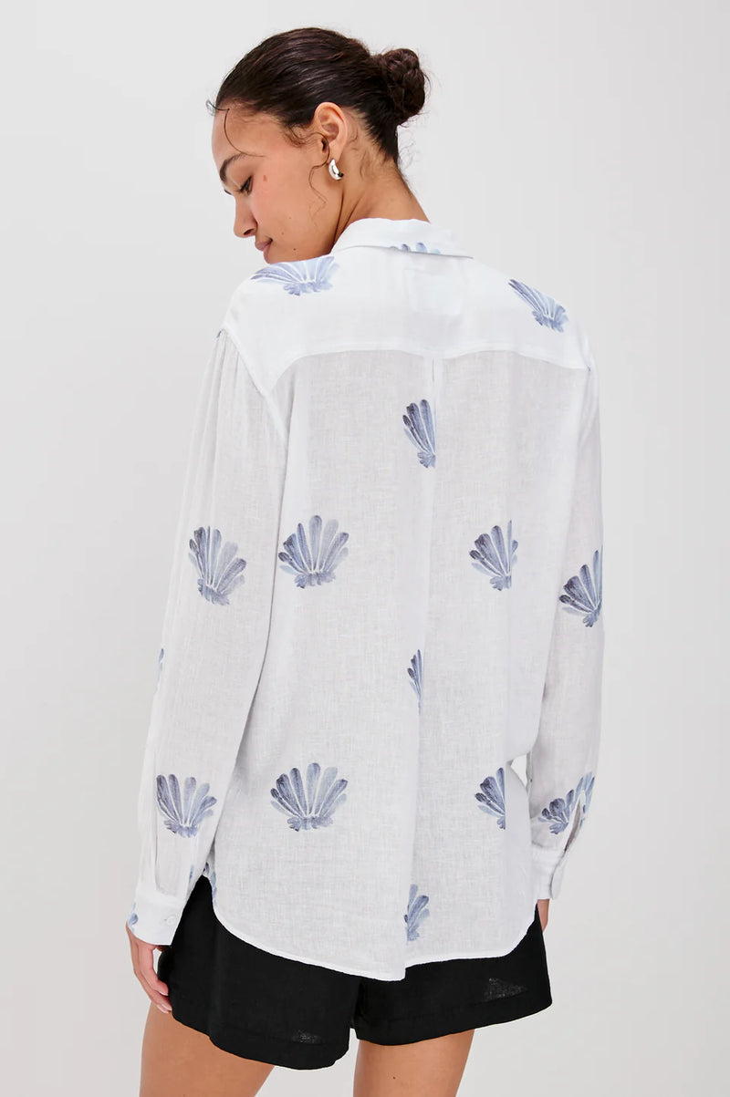 Charli Shirt Blue Seashells