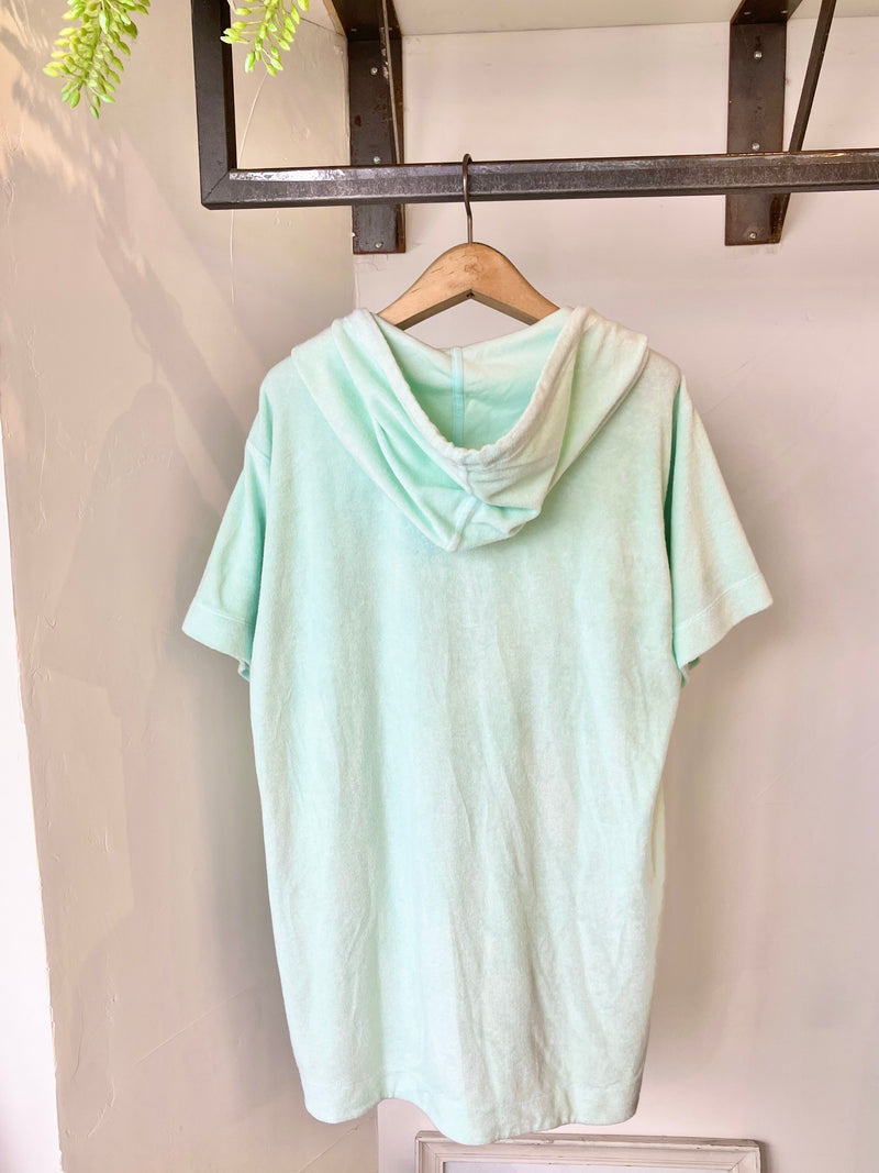 LOOP TERRY HOODIE DRESS ELECTRIC LEMON ELLE