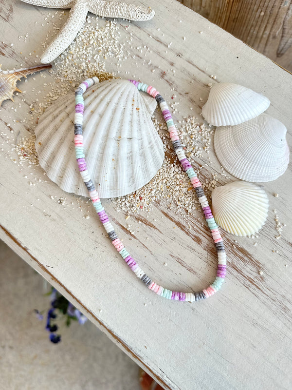 PINK White SHELL necklace
