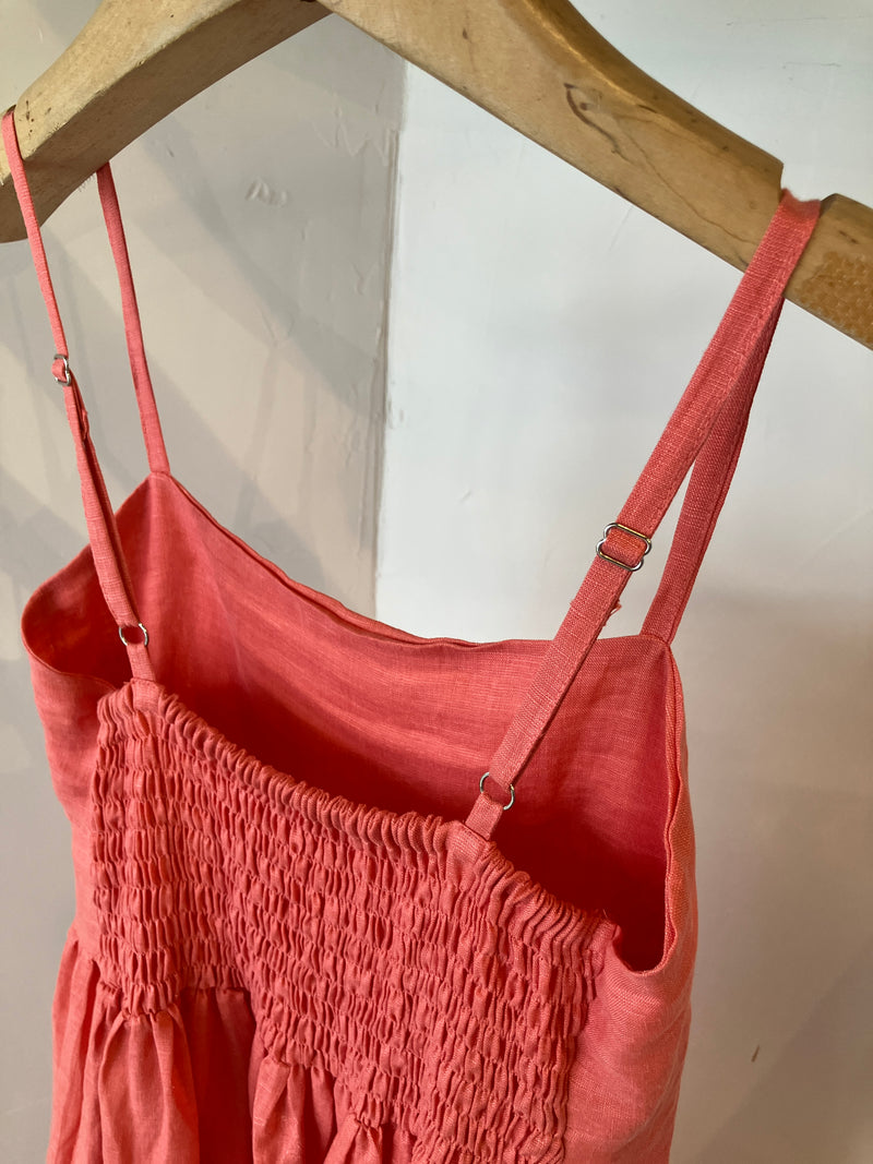 TWOKEYS  /SHIRRING CAMI  DRESS /Choral pink🍑
