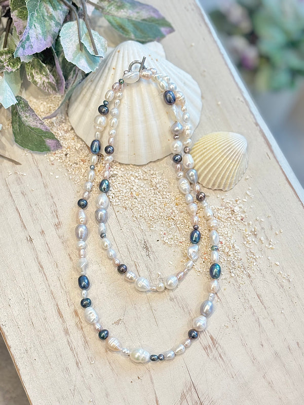 Girty's Key Select 「moyul」                necklace/ freshwater pearl /Blue/long