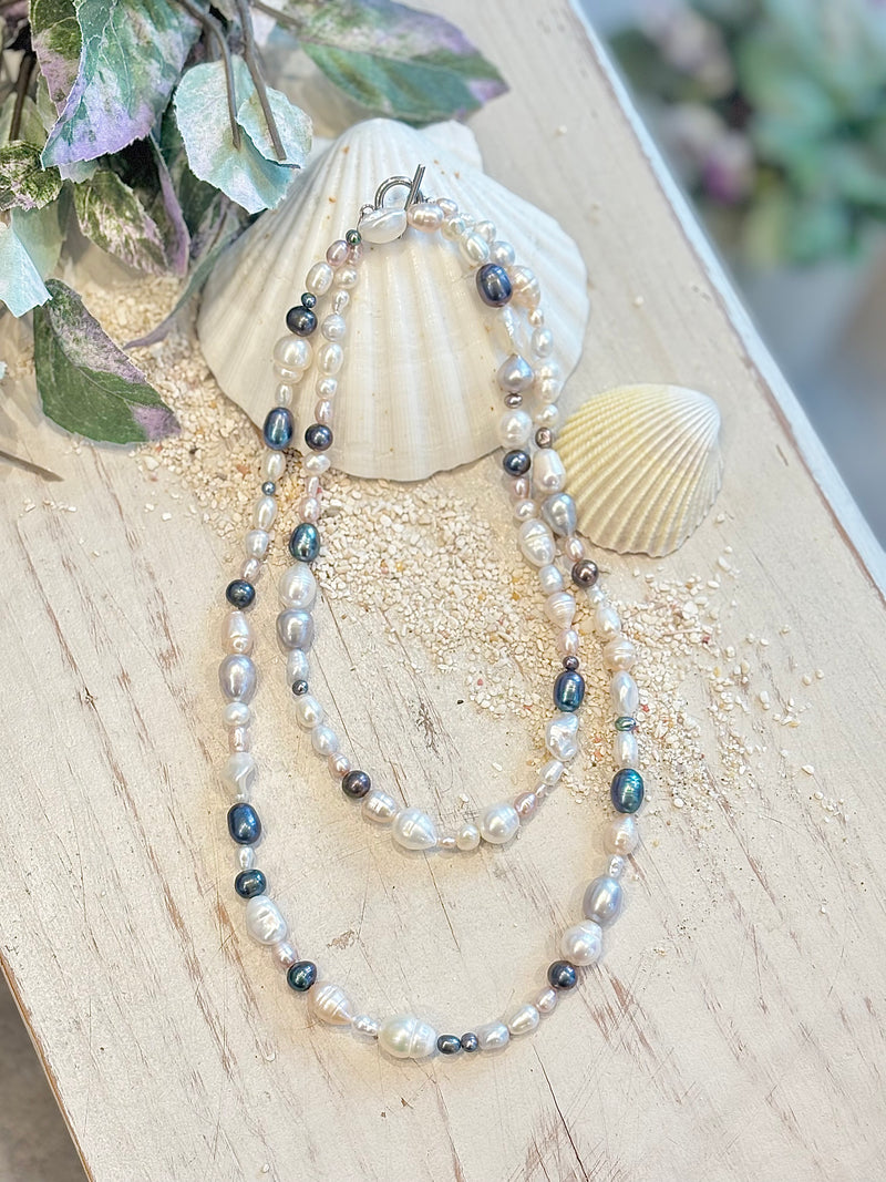Girty's Key Select 「moyul」                necklace/ freshwater pearl /Blue/long