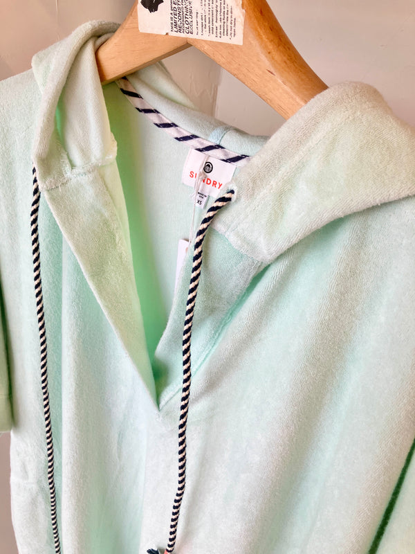 LOOP TERRY HOODIE DRESS ELECTRIC LEMON ELLE