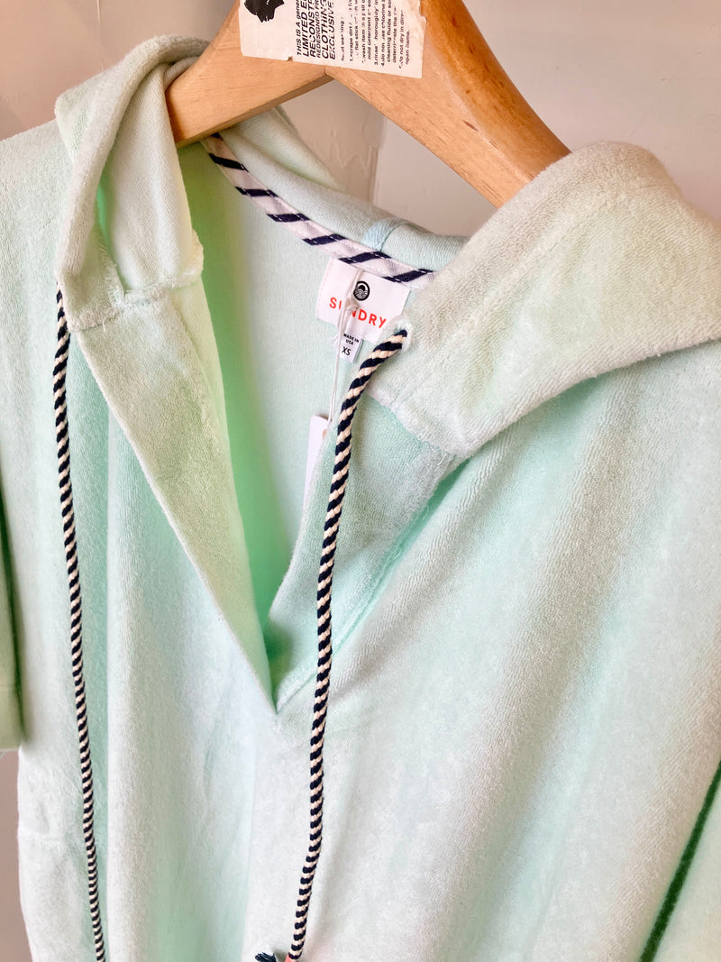 LOOP TERRY HOODIE DRESS ELECTRIC LEMON ELLE