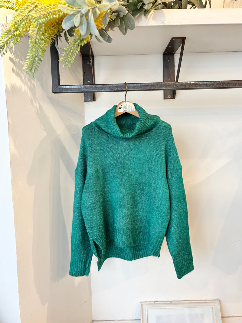 MIRACLE /TURTLE NECK KNIT /Green