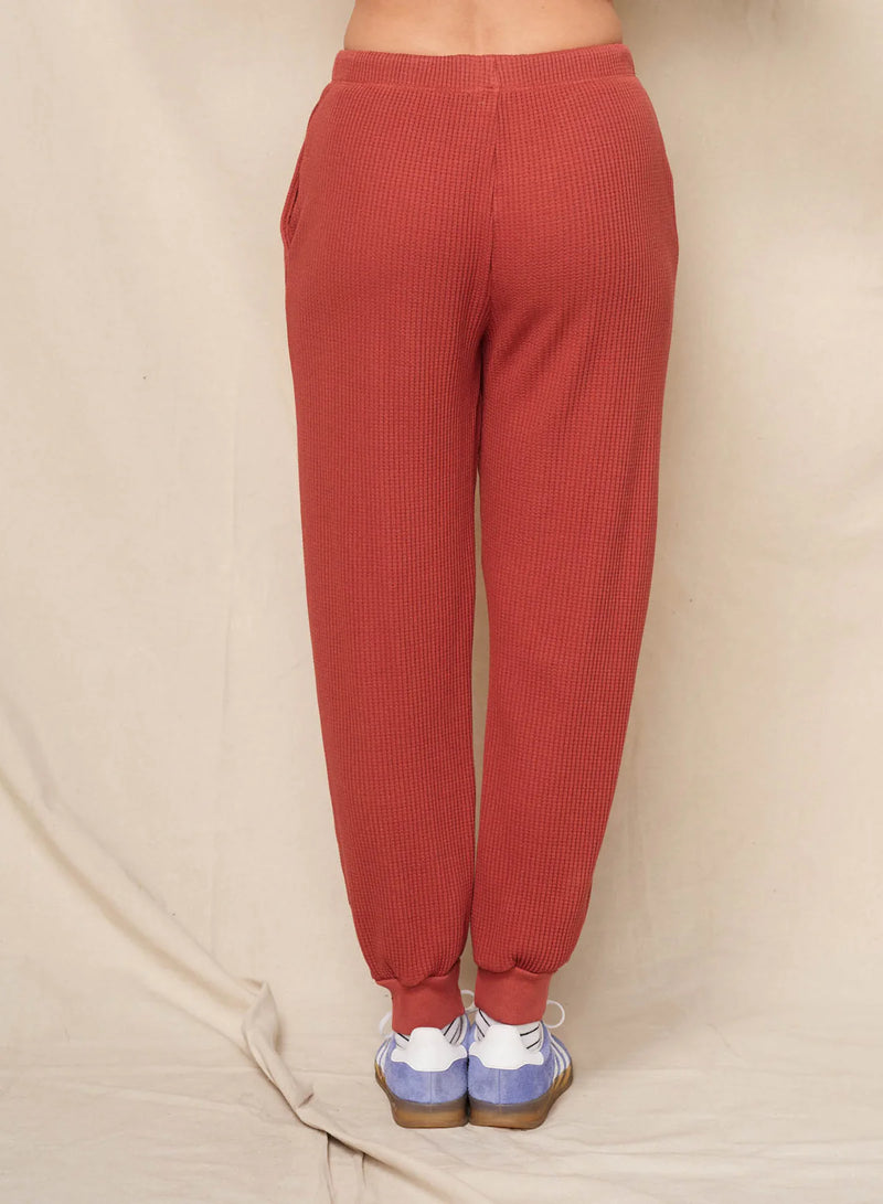 WOMEN'S JOGGER IN BURNT BRICK