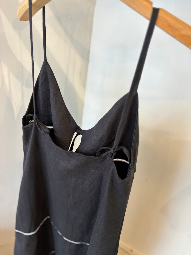 TWOKEYS  LINEN DRESS 🖤BLACK