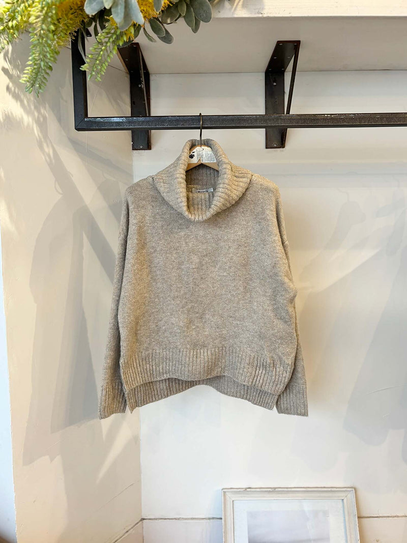 MIRACLE /TURTLE NECK KNIT /MOCA