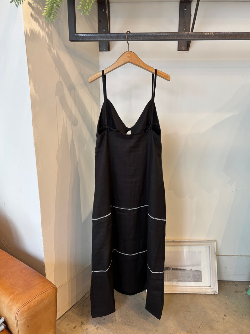 TWOKEYS  LINEN DRESS 🖤BLACK