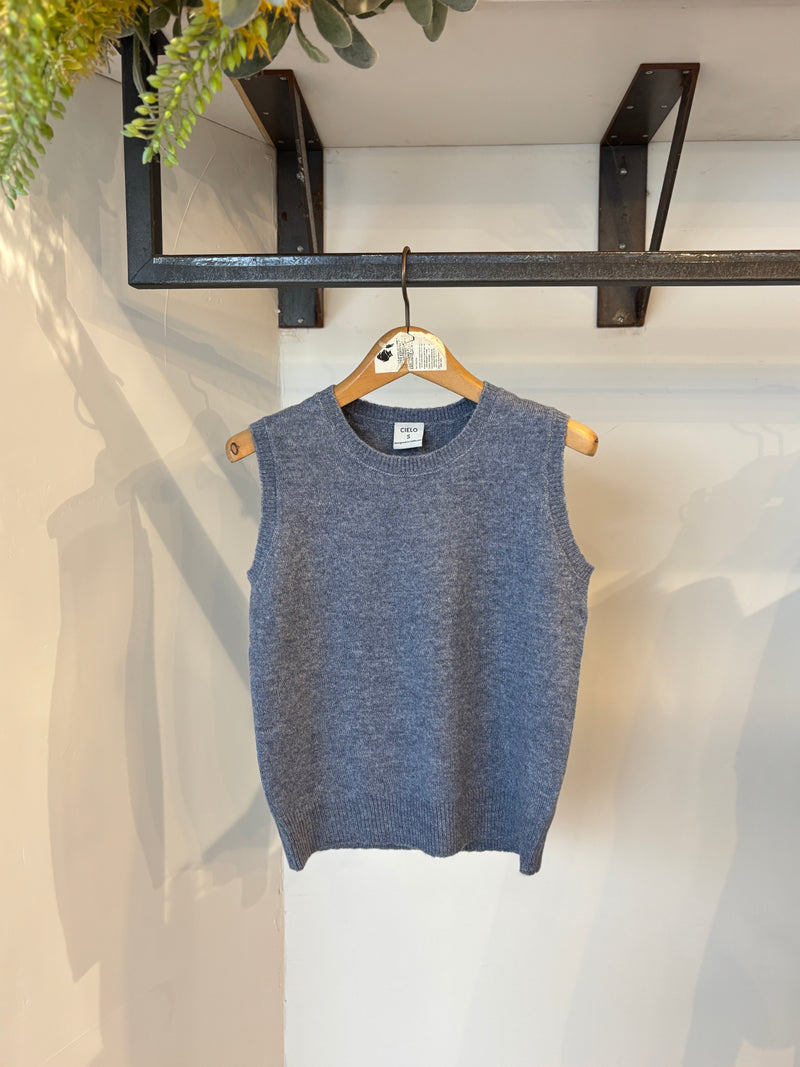 CIELO Knit Top / gray BLUE