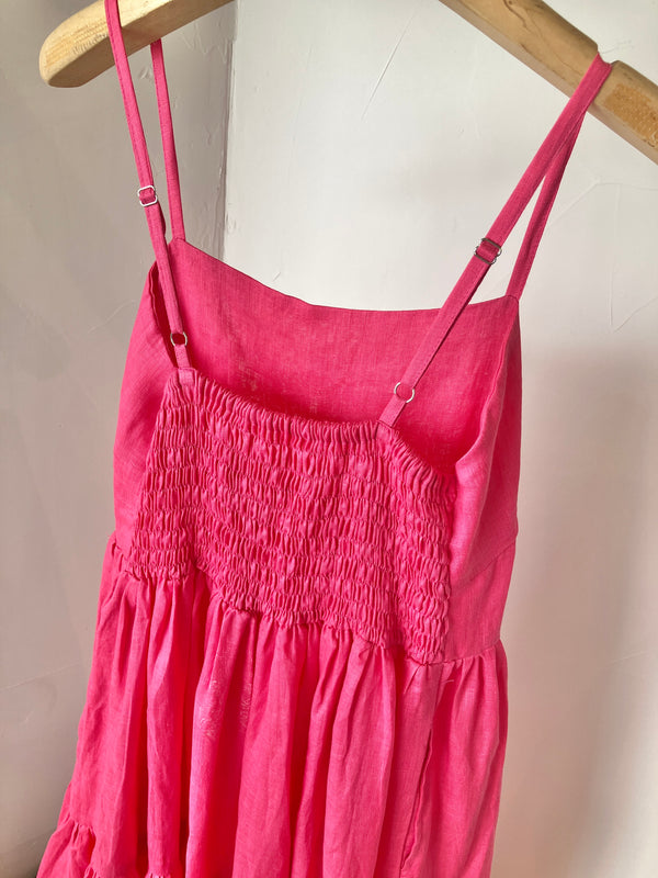 TWOKEYS  /SHIRRING CAMI  DRESS /PINK🩷