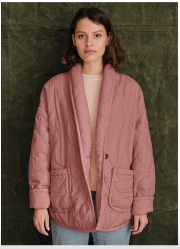 SUNDRY OVERSIZED QUILTED JACKET IN PIGMENT PGM WOODROSE