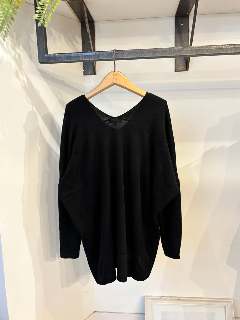 MIRACLE DOLMAN KNIT /BLACK