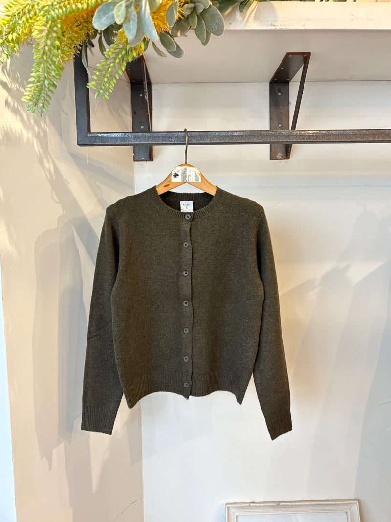 CIELO Knit cardigan /khaki