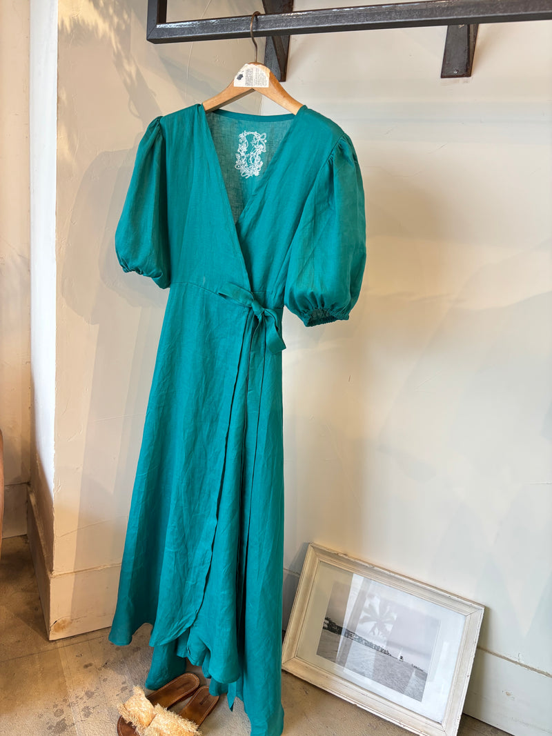 TWOKEYS /puff sleeve dress /IVY GREEN