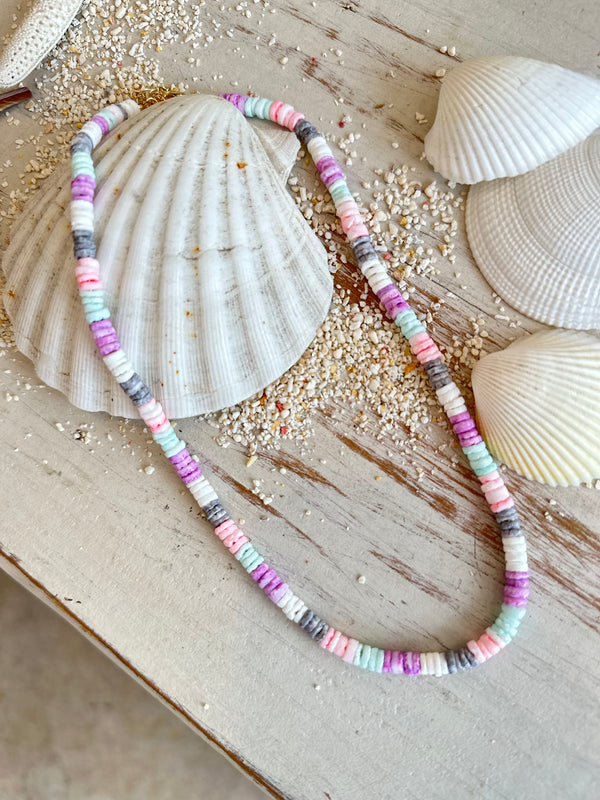 PINK White SHELL necklace
