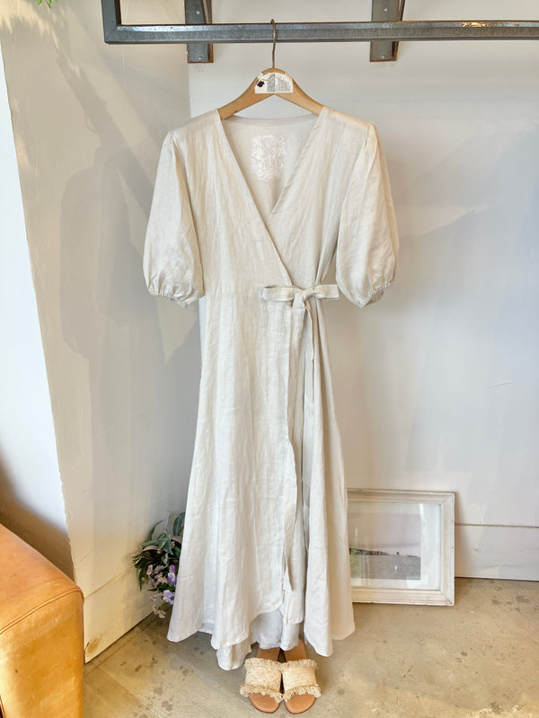 TWOKEYS /puff sleeve dress /NATURAL🤍🌿