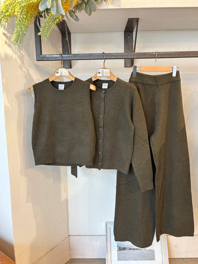 CIELO Knit cardigan /khaki