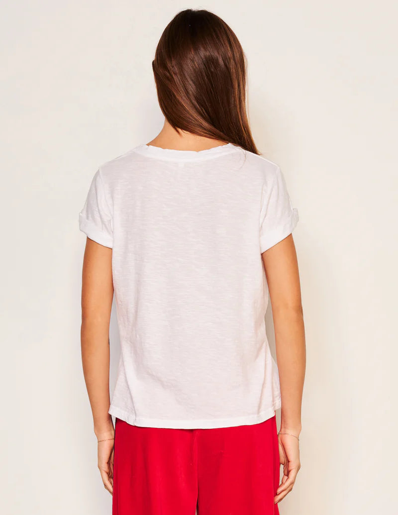 WOMEN'S MAMMOTH ROLLED SLEEVE TEE IN OPTIC WHITE