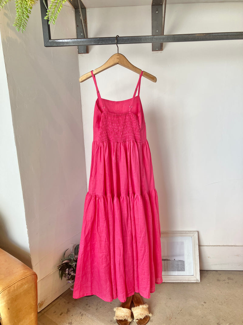 TWOKEYS  /SHIRRING CAMI  DRESS /PINK🩷