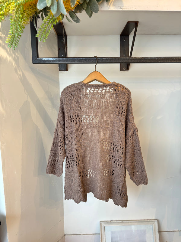 Miracle Openwork knitting Cardigan/Moca