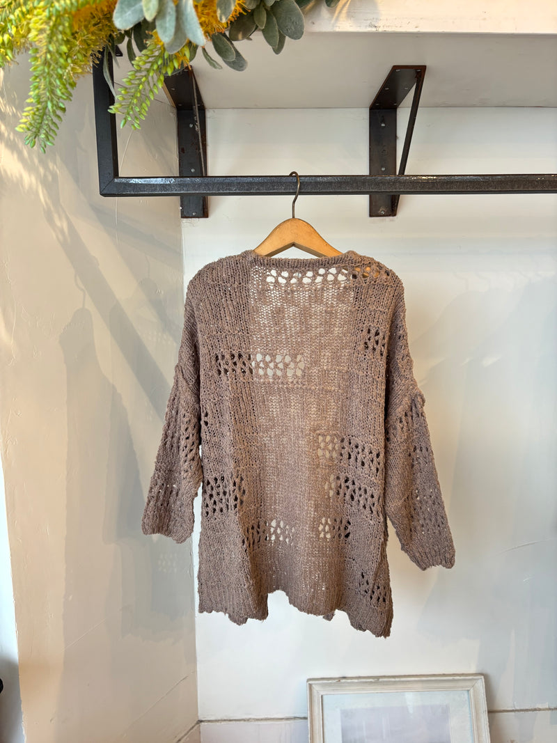 Miracle Openwork knitting Cardigan/Moca