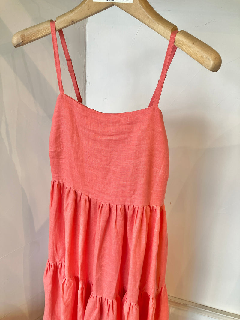 TWOKEYS  /SHIRRING CAMI  DRESS /Choral pink🍑