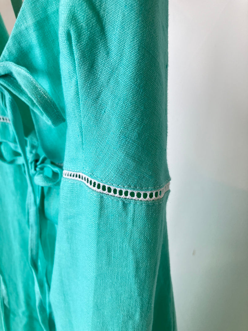 TWOKEYS  LINEN DRESS 💙OCEAN MINT