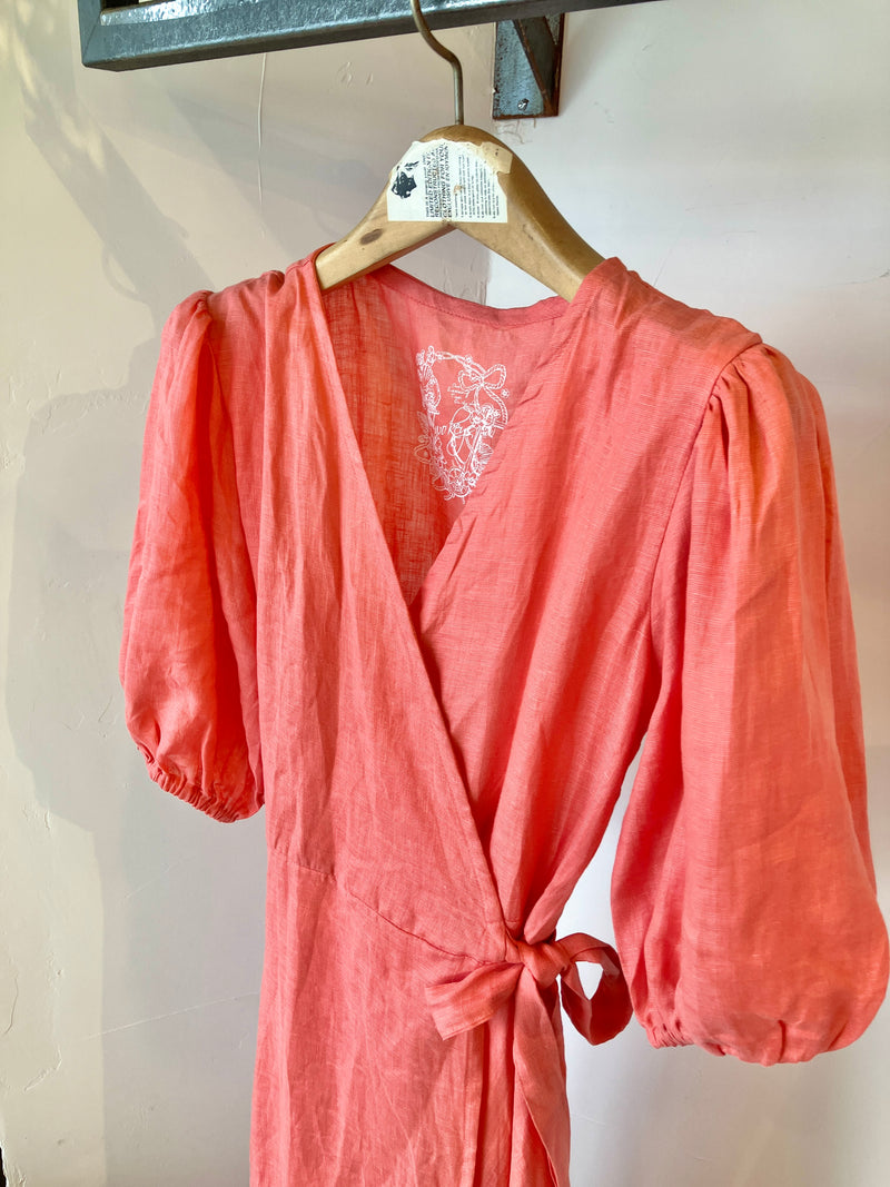 TWOKEYS /puff sleeve dress /sunny orange🍊