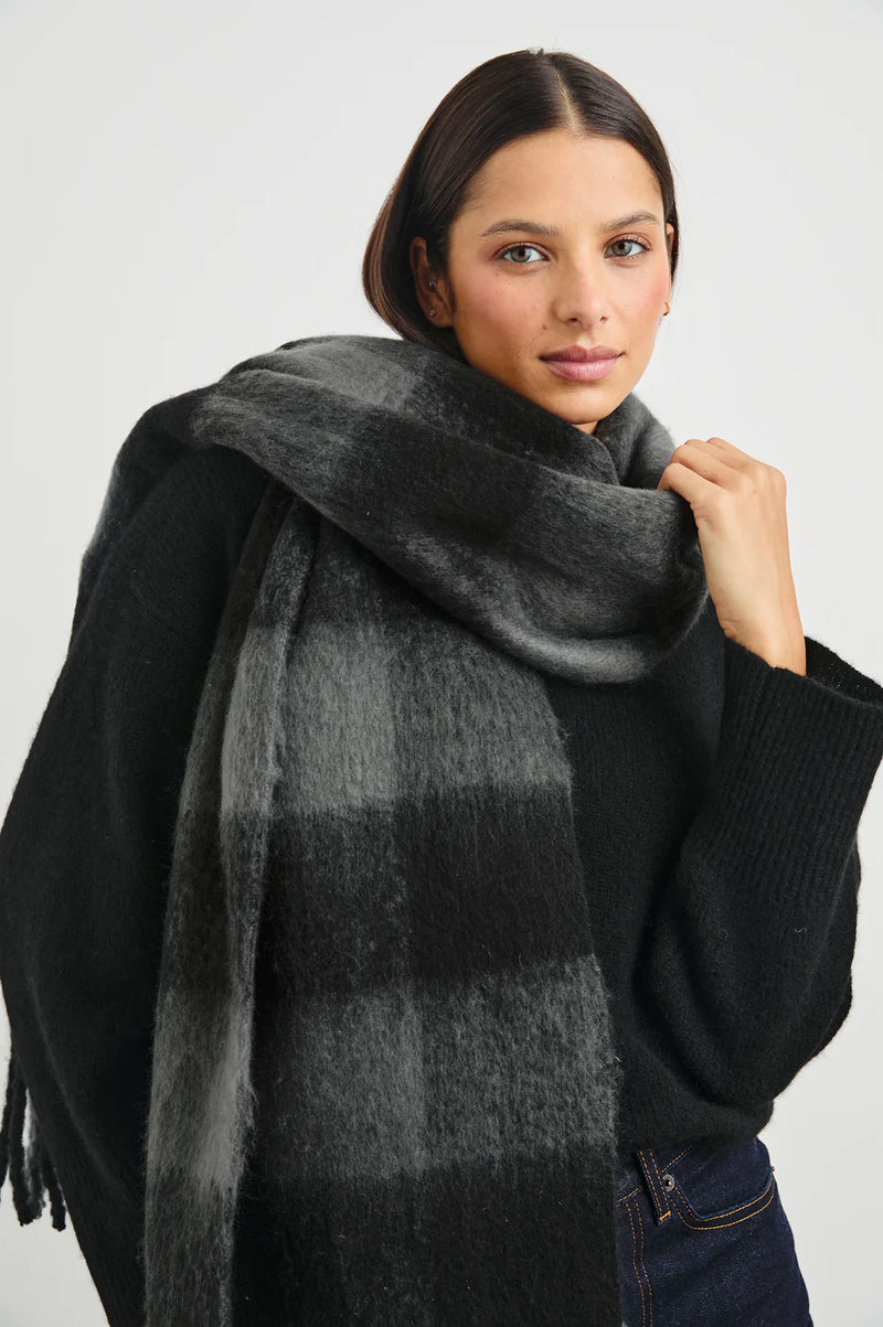 Oslo Scarf Charcoal Black